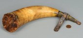 SIGNED 18TH C. AMERICAN POWDER