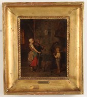 SIGNED 19TH C. O/C INTERIOR SC