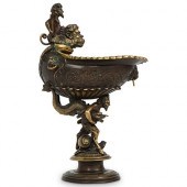 SIGNED 19TH CENT. FIGURAL BRON