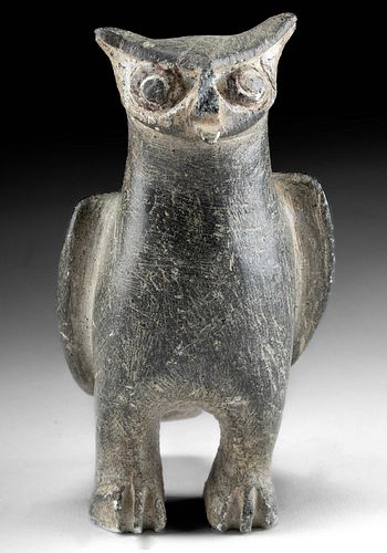 SIGNED 20TH C. INUIT SOAPSTONE