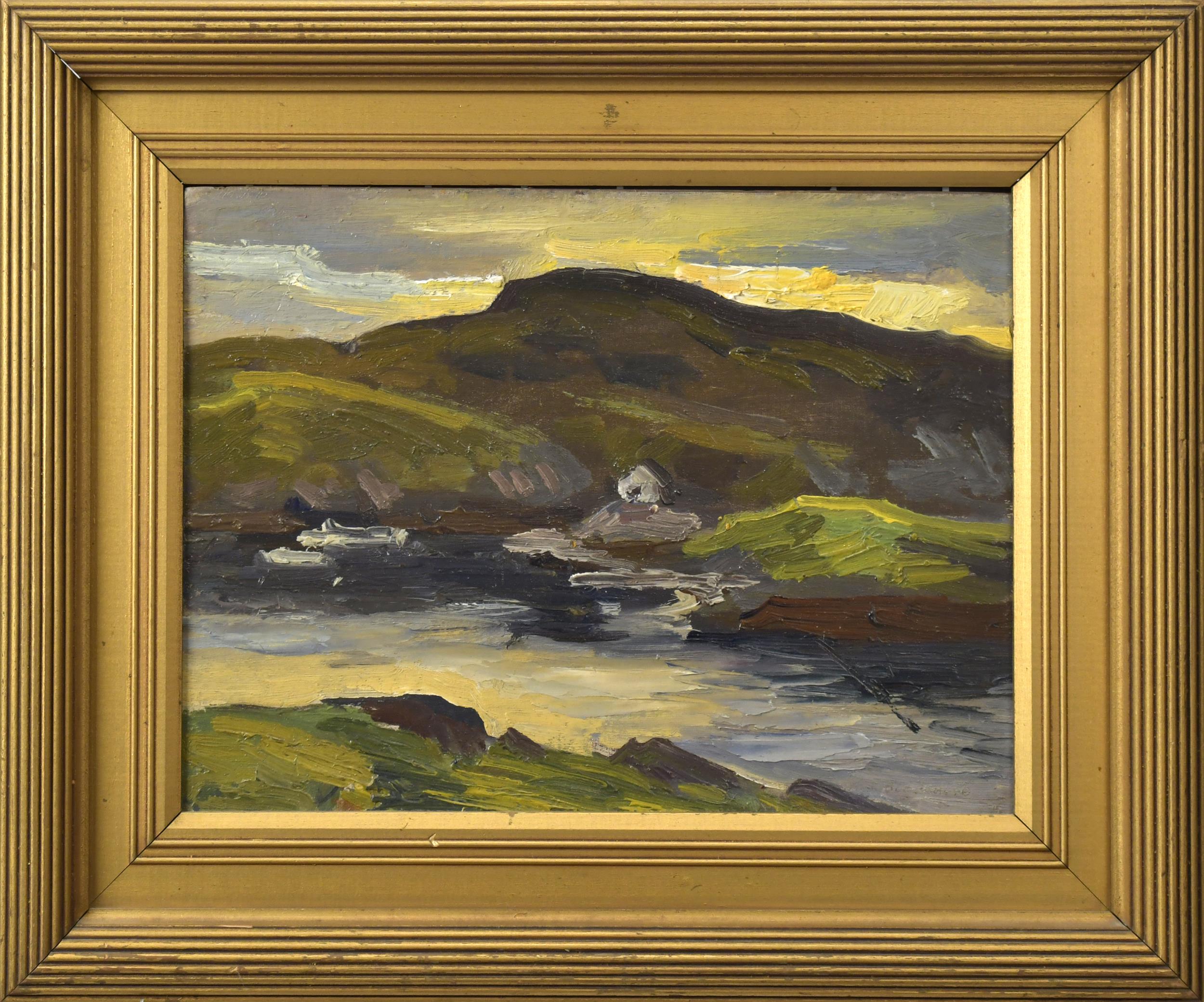 SIGNED 20TH C. OIL ON BOARD,