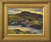 SIGNED 20TH C. OIL ON BOARD, C