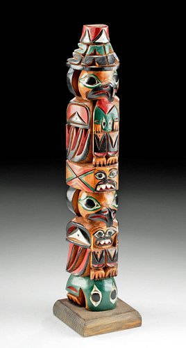 SIGNED 20TH C. TLINGIT CEDAR