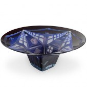 SIGNED ABSTRACT GLASS SCULPTUR