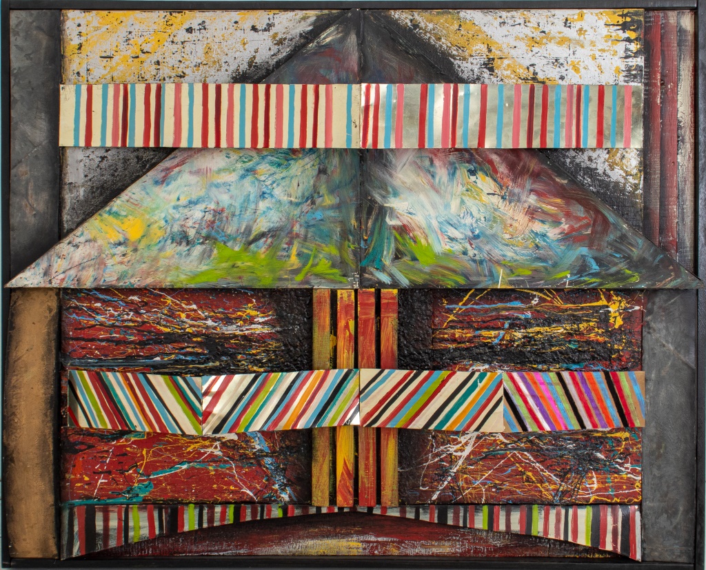 SIGNED ABSTRACT MODERN MIXED