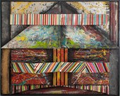 SIGNED ABSTRACT MODERN MIXED M