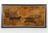 SIGNED ABSTRACT SEASCAPE MIXED