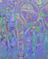 SIGNED ABSTRACT TEXTURED PAINT