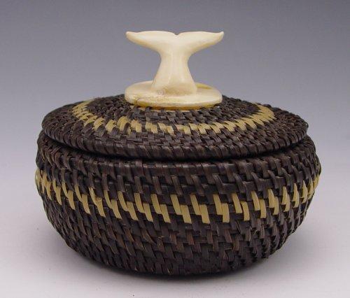 SIGNED ALASKAN BALEEN BASKET WITH