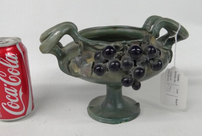 Signed Amphora grape vase. 6