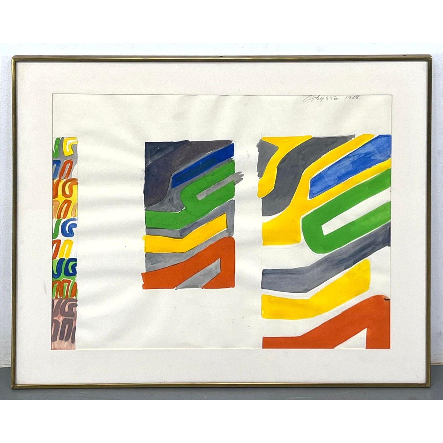 Signed and Dated 1968 Abstract