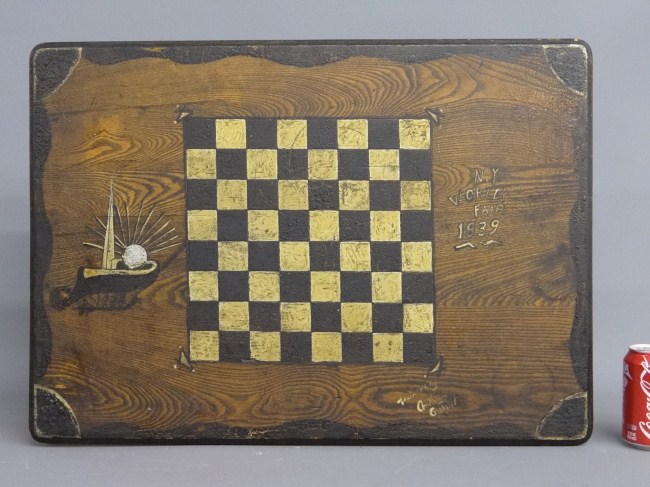Signed and dated polychrome painted
