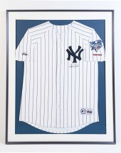 SIGNED AND FRAMED DEREK JETER