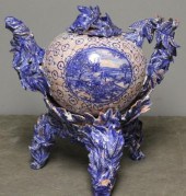 Signed Ann Agee Teapot on Stan