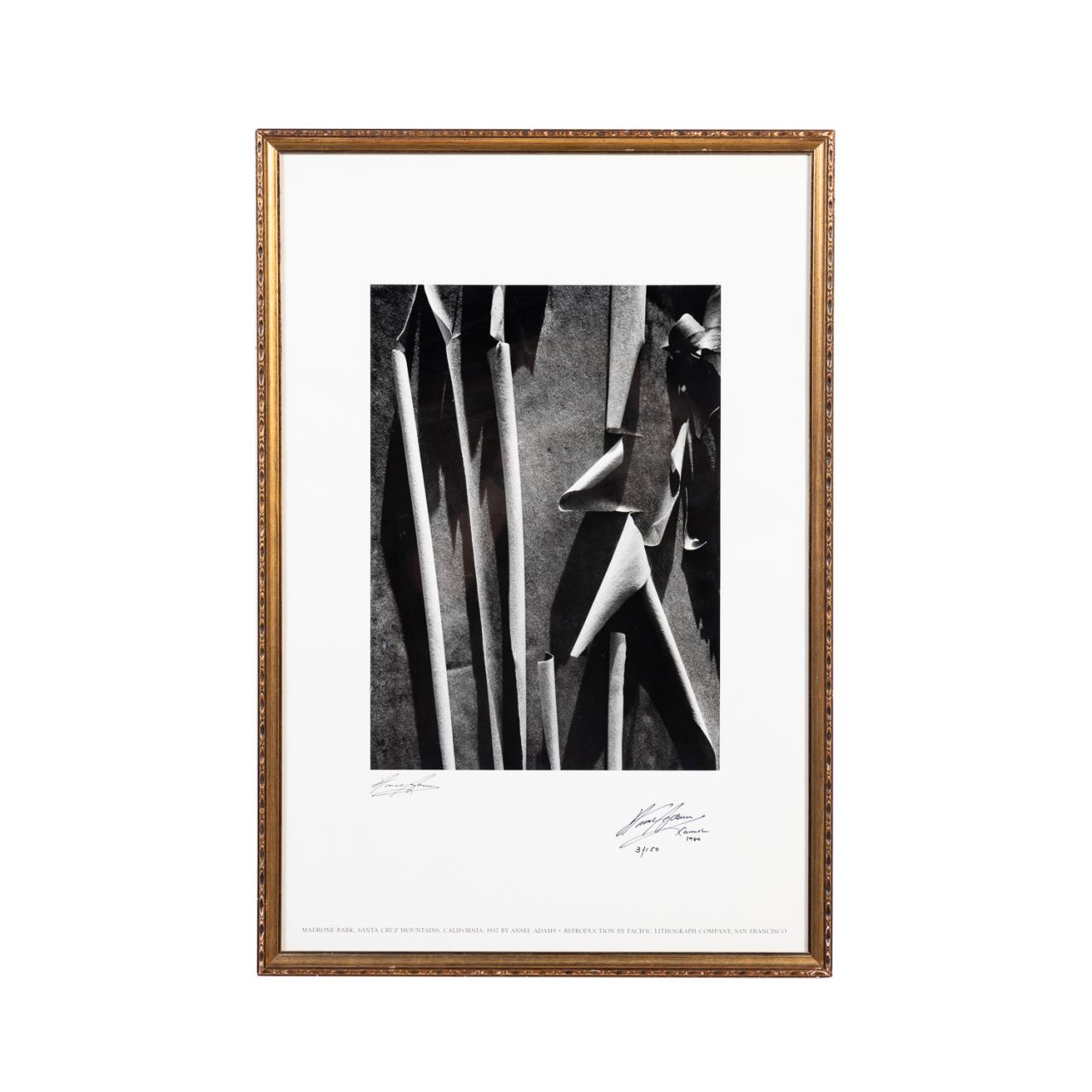 SIGNED ANSEL ADAMS "MADRONE BARK"