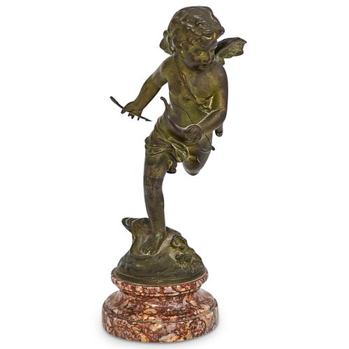 SIGNED ANTIQUE BRONZE EROS
