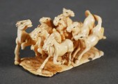 SIGNED ANTIQUE CARVED IVORY HO