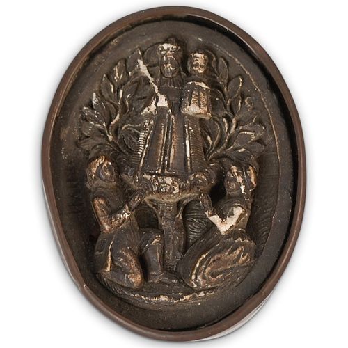 SIGNED ANTIQUE PLASTER