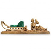 SIGNED ANTIQUE RUSSIAN GILT BR