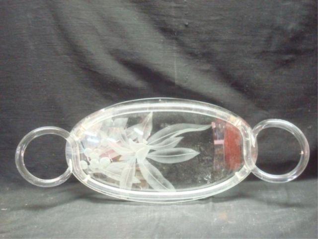 Signed Art Deco Glass Vanity
