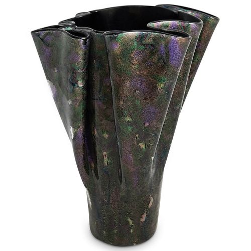 SIGNED ART GLASS HANDKERCHIEF