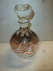 SIGNED ART GLASS SWIRL DECANTE