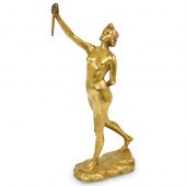 SIGNED ART NOUVEAU "NUDA VERIT