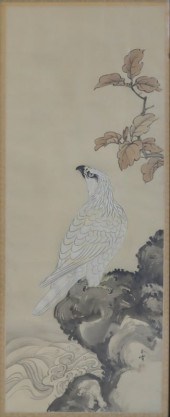 SIGNED ASIAN PAINTING OF A HAW