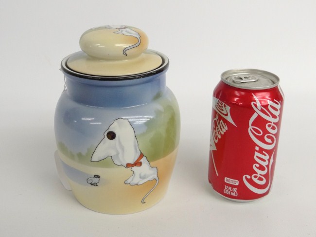 Signed Austrian ''MZ'' jar with dog
