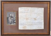 SIGNED AUTOGRAPHED DOCUMENT, P