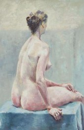 SIGNED BATES OIL PAINTING STUD