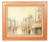 SIGNED BAUER OIL PAINTING ON C