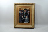 SIGNED BINGHAM OIL ON WOOD PAN