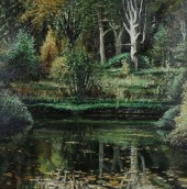 SIGNED BLEI OIL ON CANVAS LAND