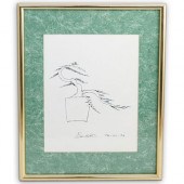 SIGNED BONSAI TREE SKETCHDESCR