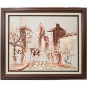 SIGNED BORIS CHEZAR OIL PAINTI