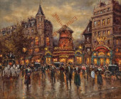 SIGNED BOYER OIL PAINTING LE M