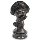 SIGNED BRONZE BOY BUSTDESCRIPT