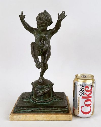 SIGNED BRONZE FAUN/SATYR