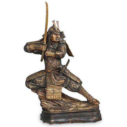 SIGNED BRONZE SAMURAI