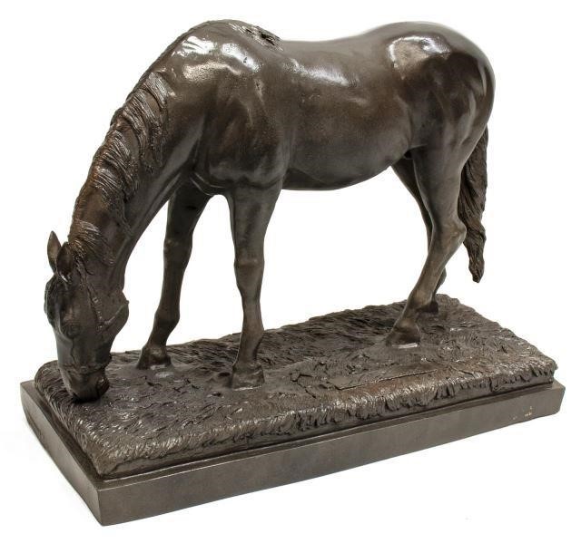 SIGNED BRONZE SCULPTURE, GRAZING