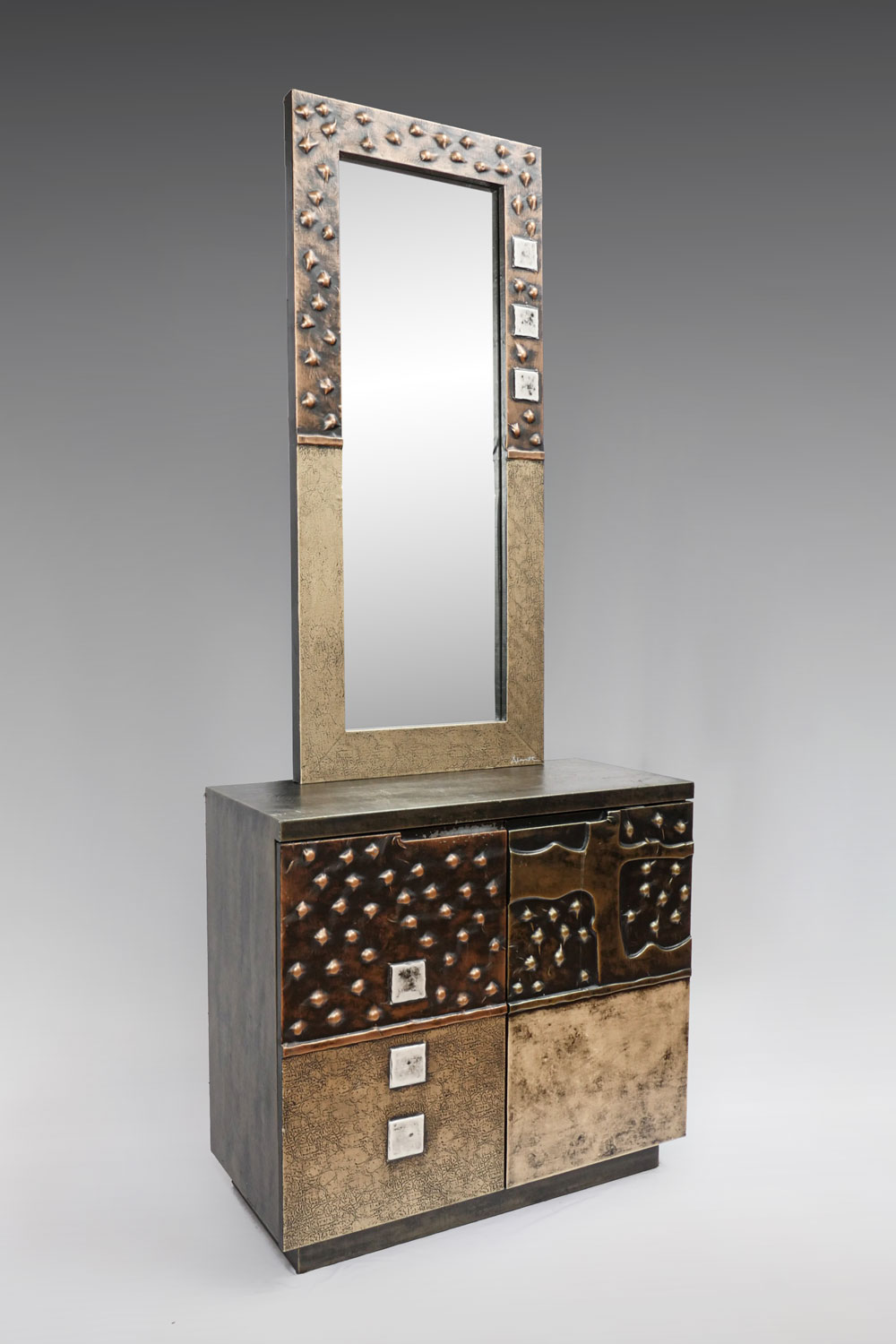 SIGNED BRUTALIST STYLE CABINET