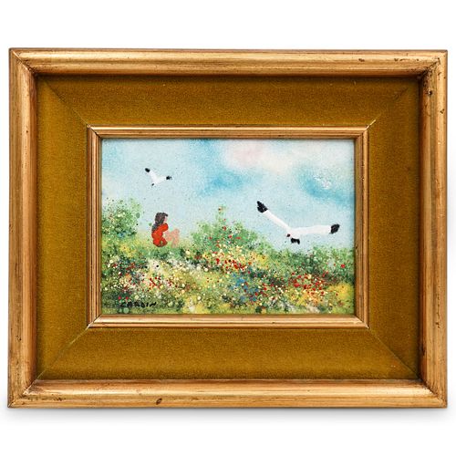 SIGNED CARDIN ENAMEL ON COPPER