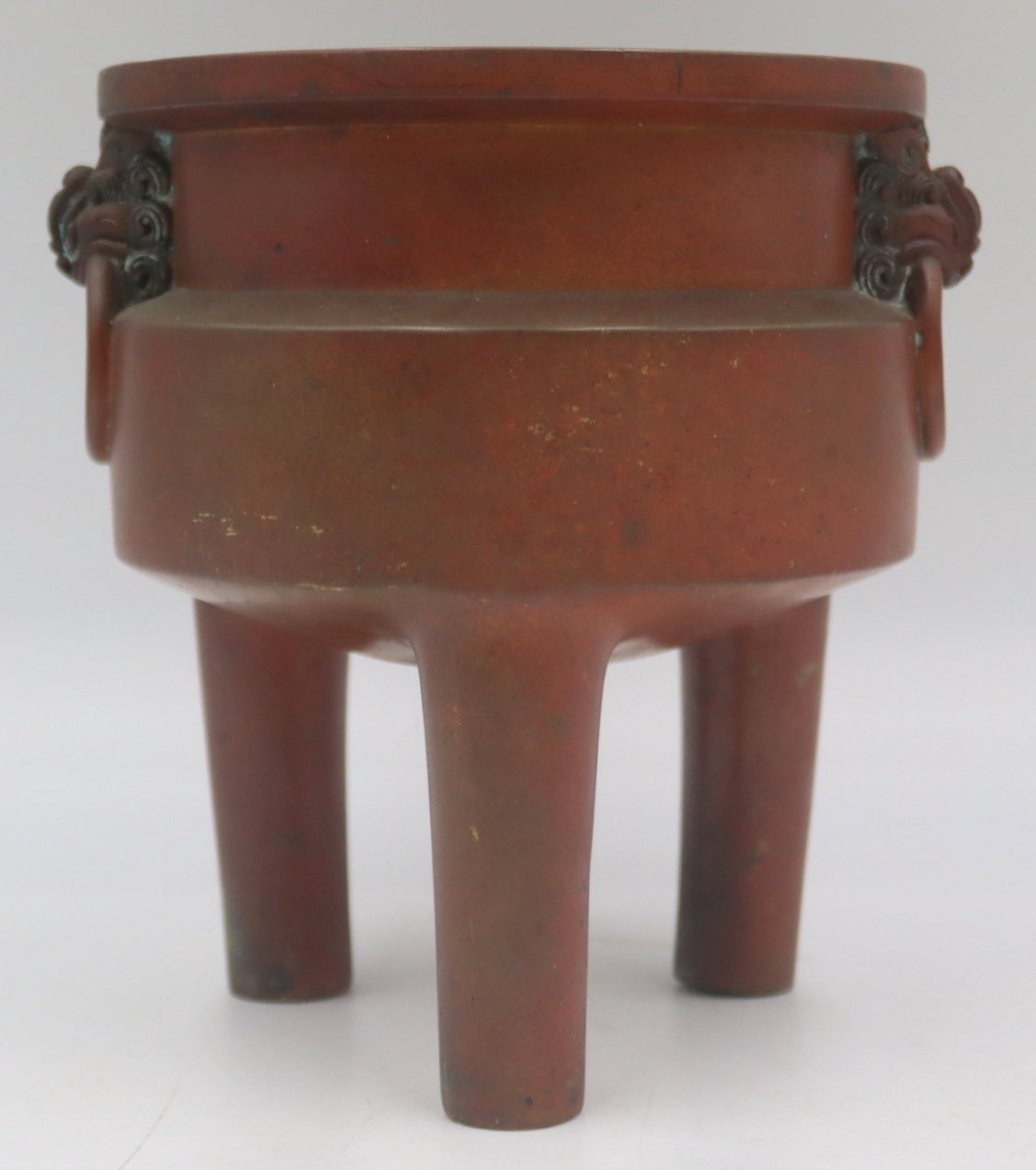 SIGNED CHINESE BRONZE CENSER WITH