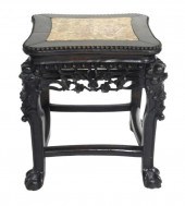 SIGNED CHINESE MARBLE TOP STAN