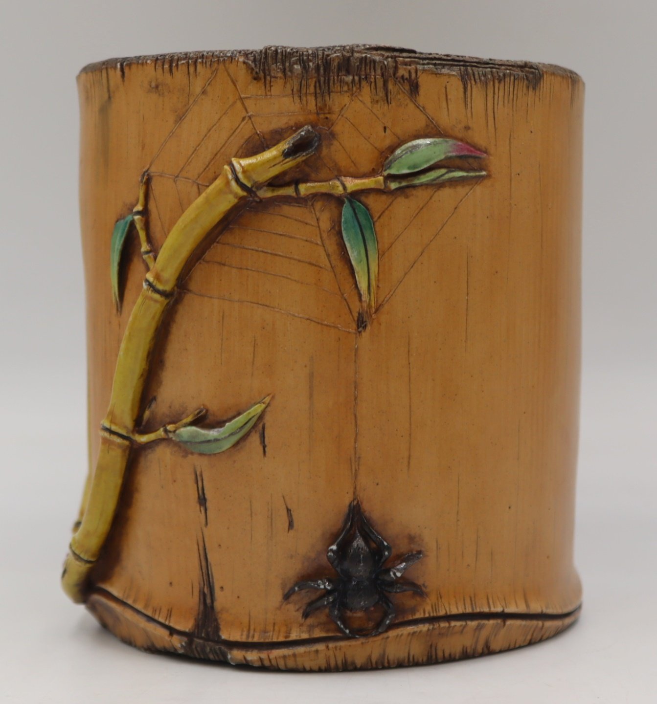 SIGNED CHINESE PORCELAIN BAMBOO