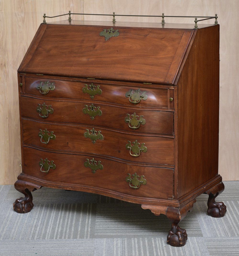 SIGNED CHIPPENDALE MAHOGANY "OXBOW"