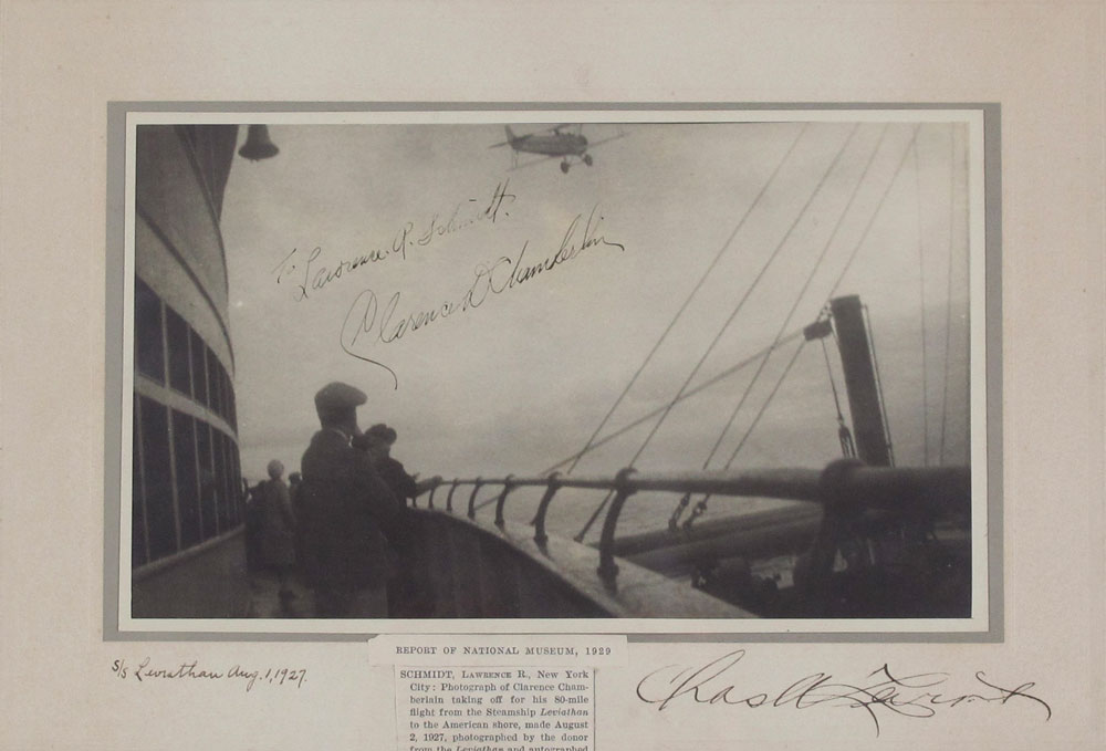SIGNED CLARENCE CHAMBERLAIN AND