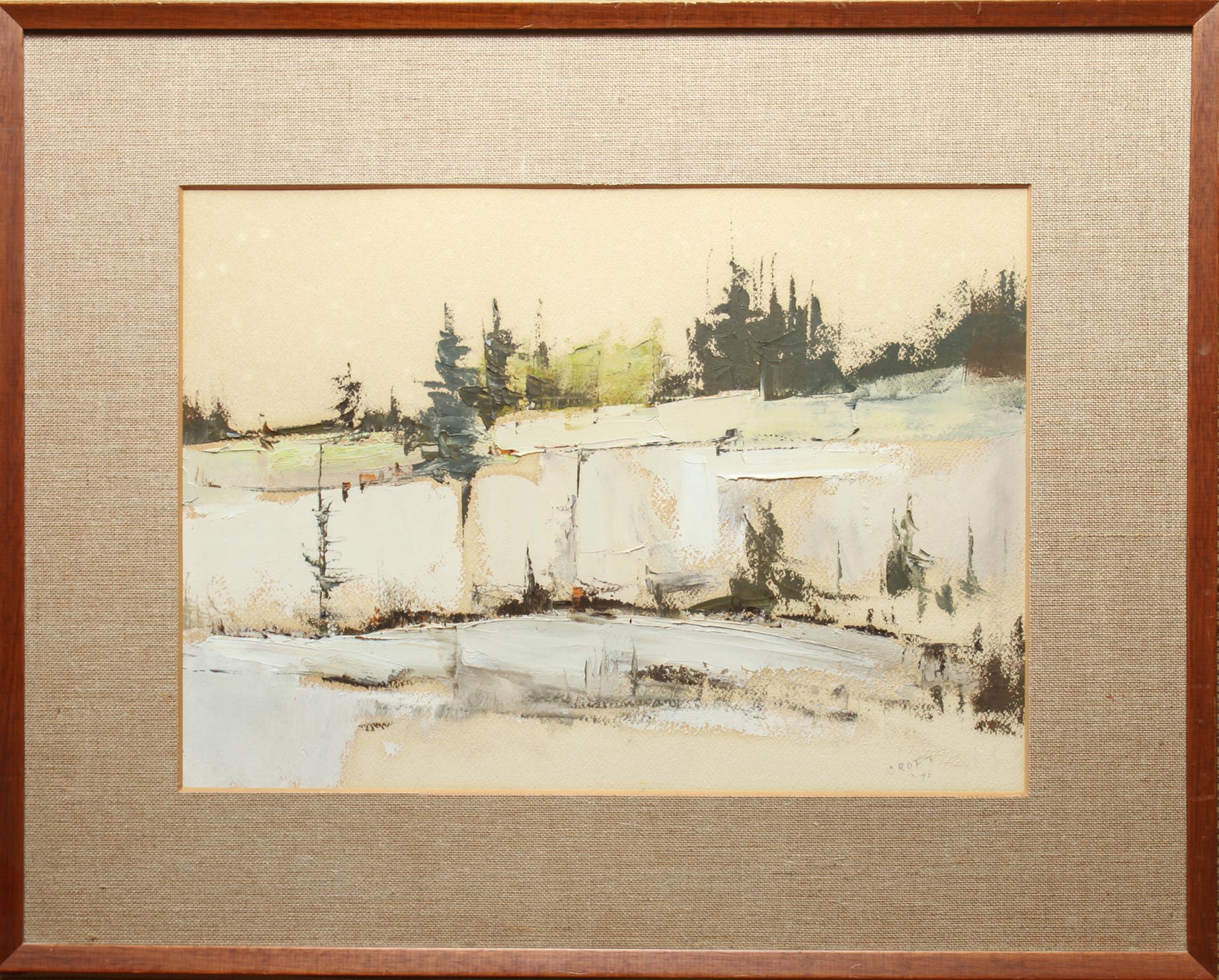 SIGNED CROFT MODERNIST LANDSCAPE