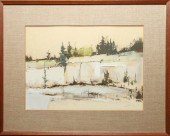 SIGNED CROFT MODERNIST LANDSCA